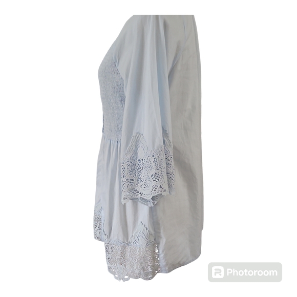 Alessa W Smocked Button Blouse - Picture 3 of 9